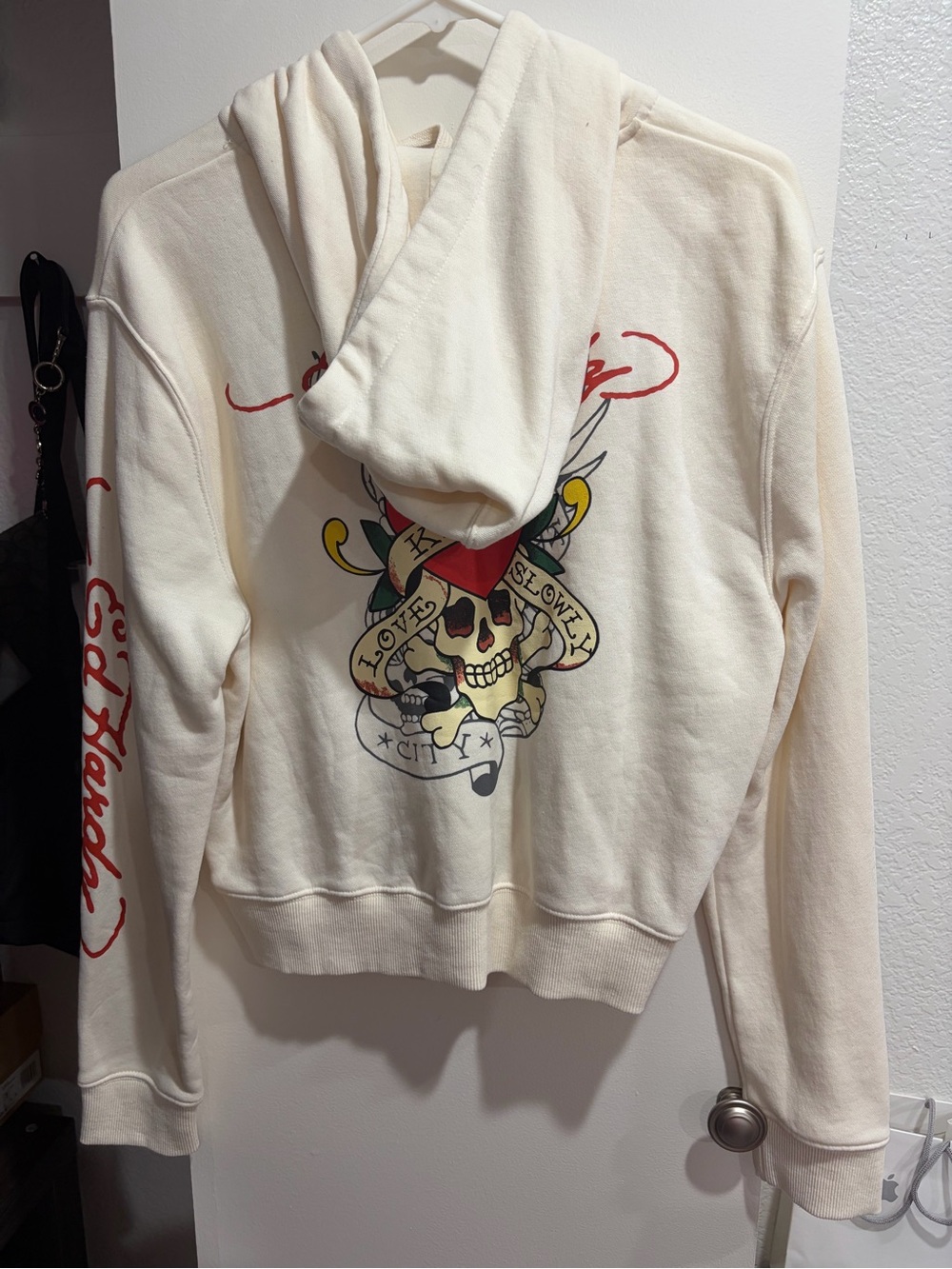 Ed Hardy Cream Hoodie - Picture 2 of 2